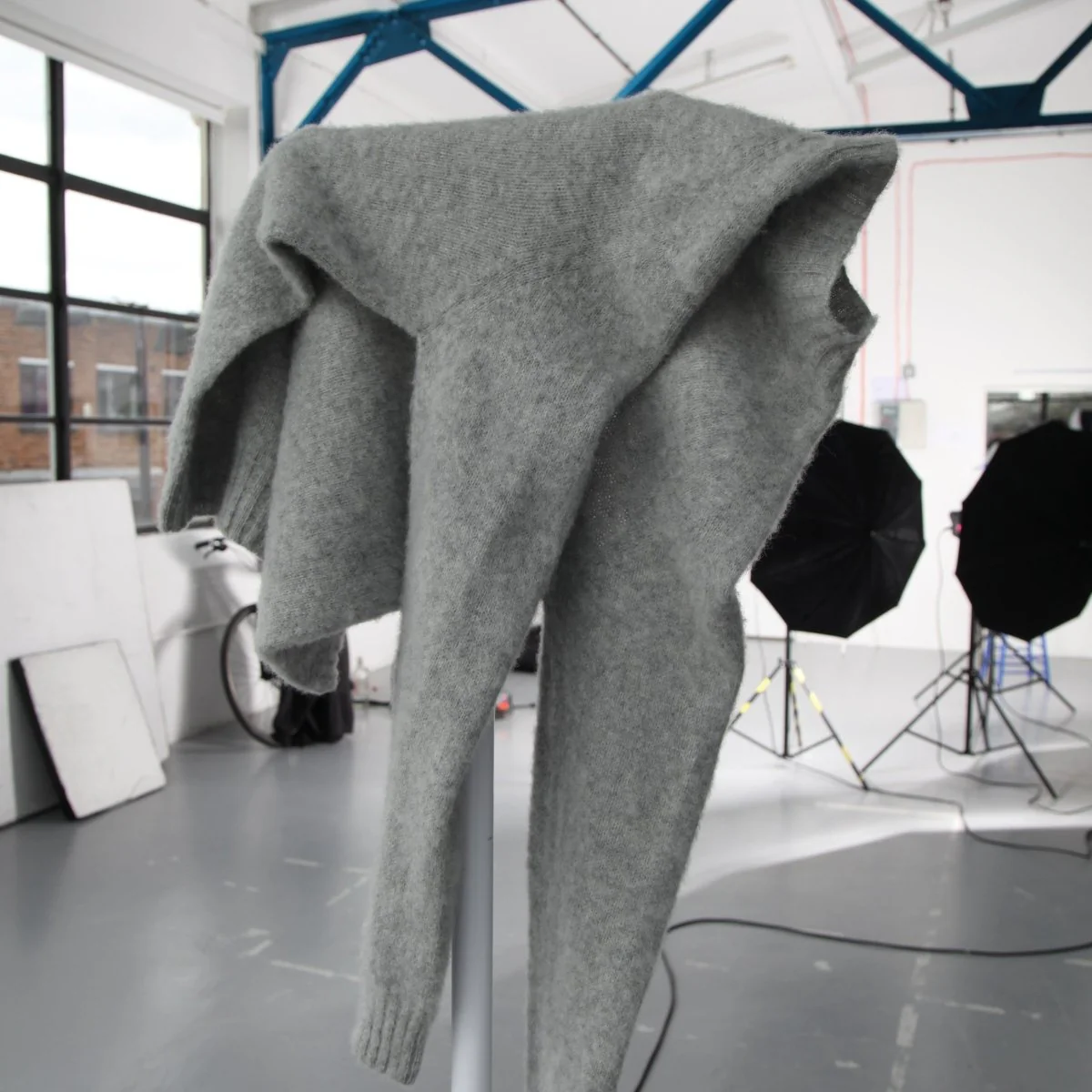 Half Dozen Shaggy Double-Brushed High Neck Crew (Silver Grey) - Image 7