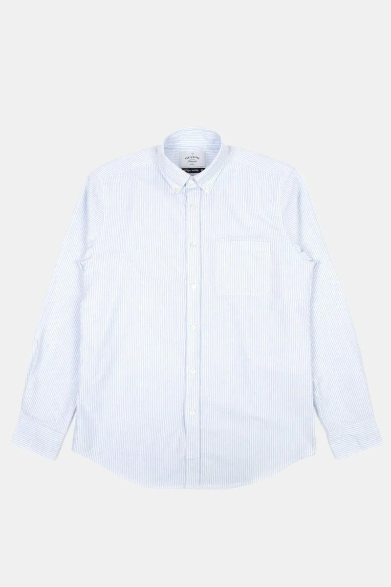 Portuguese Flannel Belavista Stripe Shirt (Sky) - Image 2