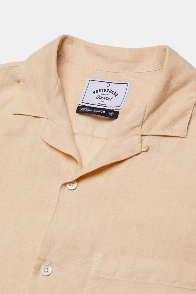 Portuguese Flannel Linen Camp Collar Shirt (Raw) - Image 3