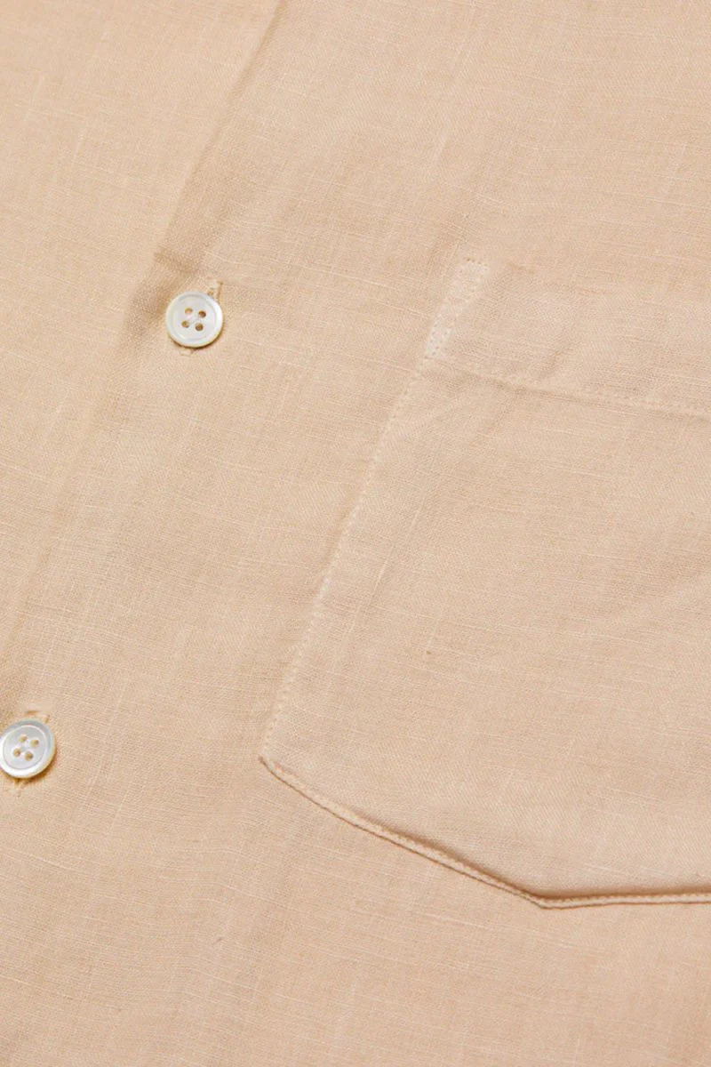 Portuguese Flannel Linen Camp Collar Shirt (Raw) - Image 4