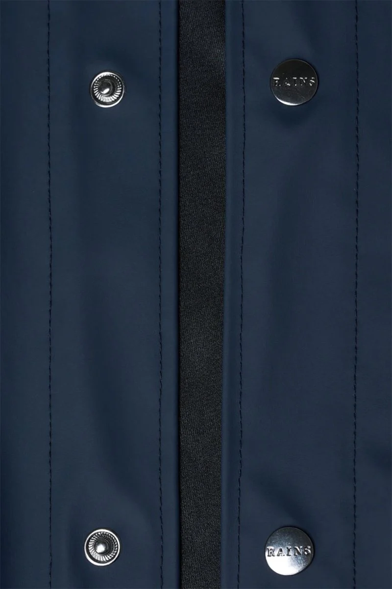 Rains Waterproof Short Hooded Coat (Blue) - Image 4
