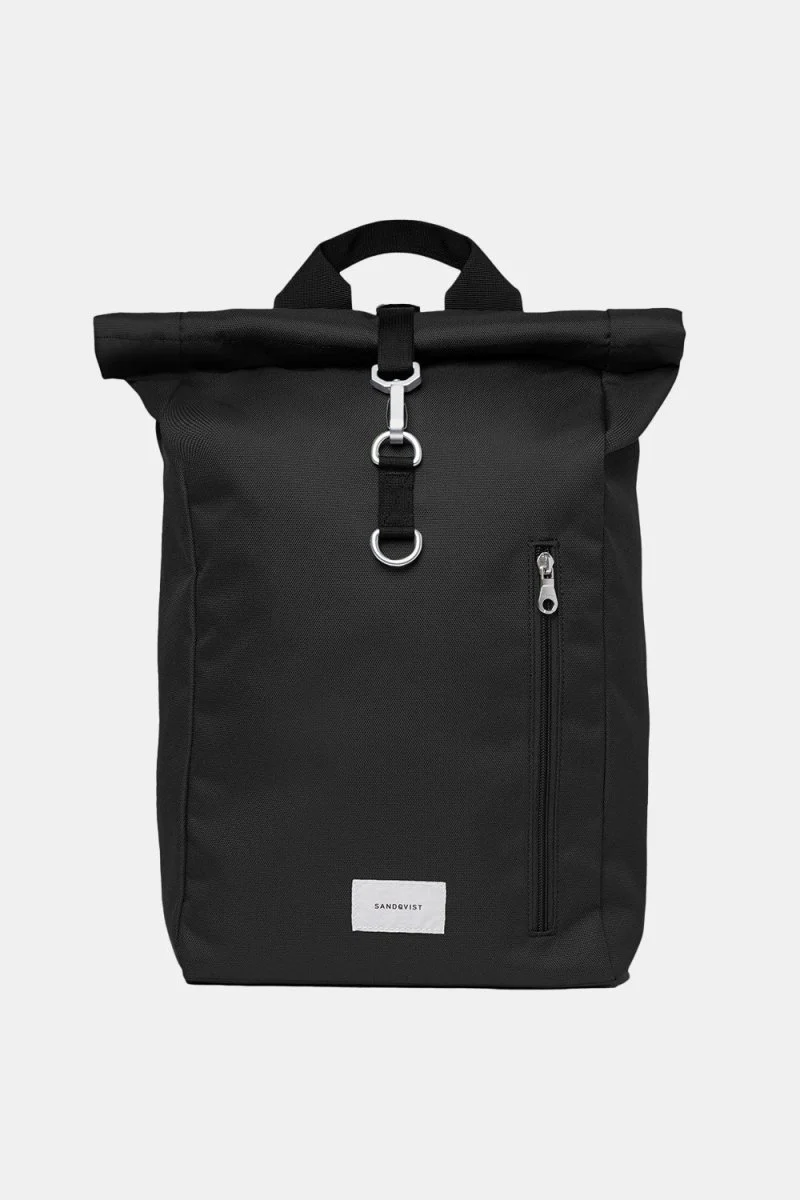 Sandqvist Ground Rolltop L Backpack (Black/Black)