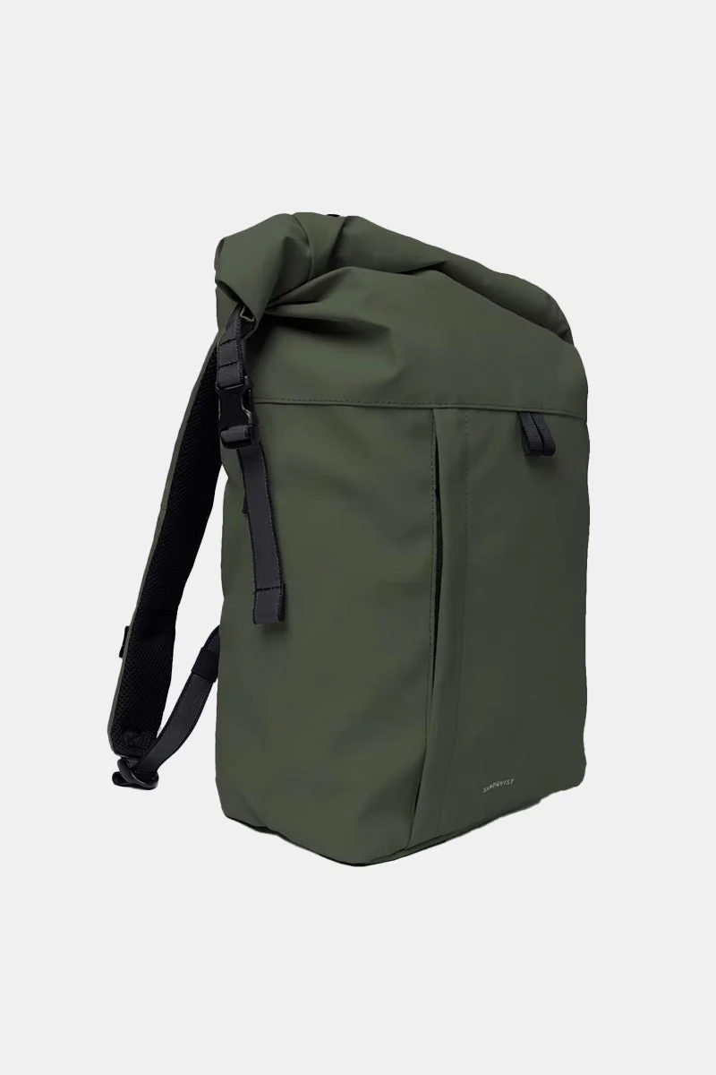 Sandqvist Konrad Water-Resistant Rolltop Backpack (Dawn Green) - Image 3