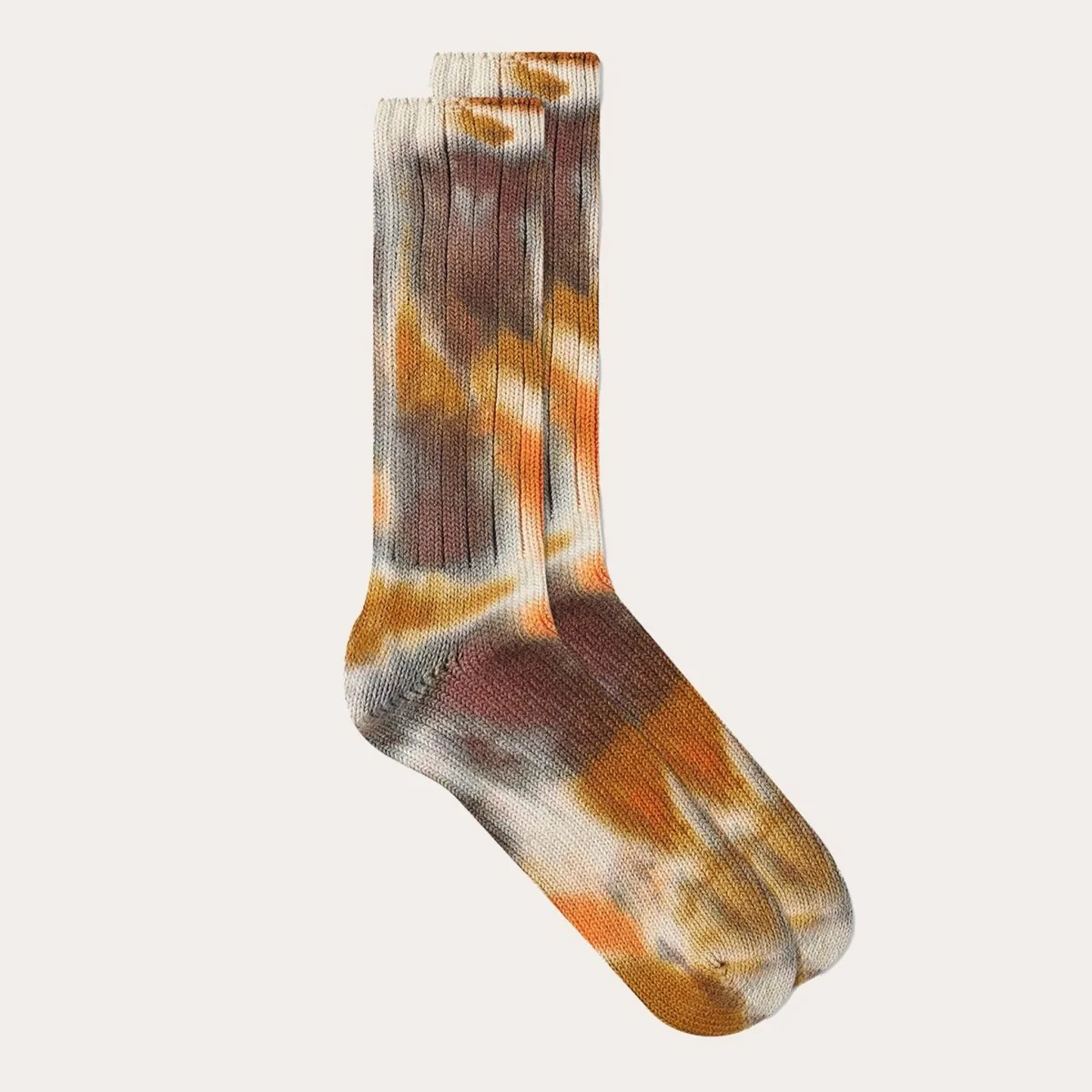 Anonymous Ism Scatter Dye Crew Sock - Brown/Orange/Beige