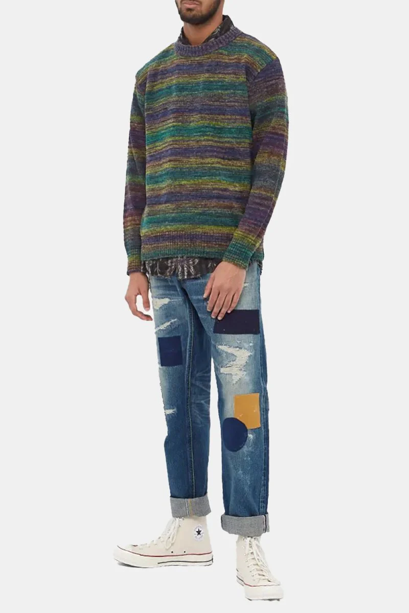 Anonymous Ism Splash Crew Knit (Moss) - Image 4