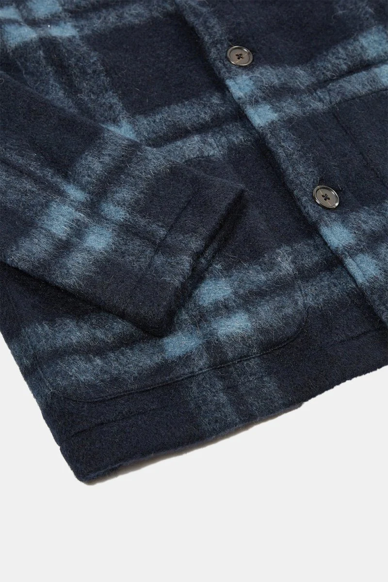 Universal Works Field Jacket (Navy Soft Wool Fleece) - Image 5