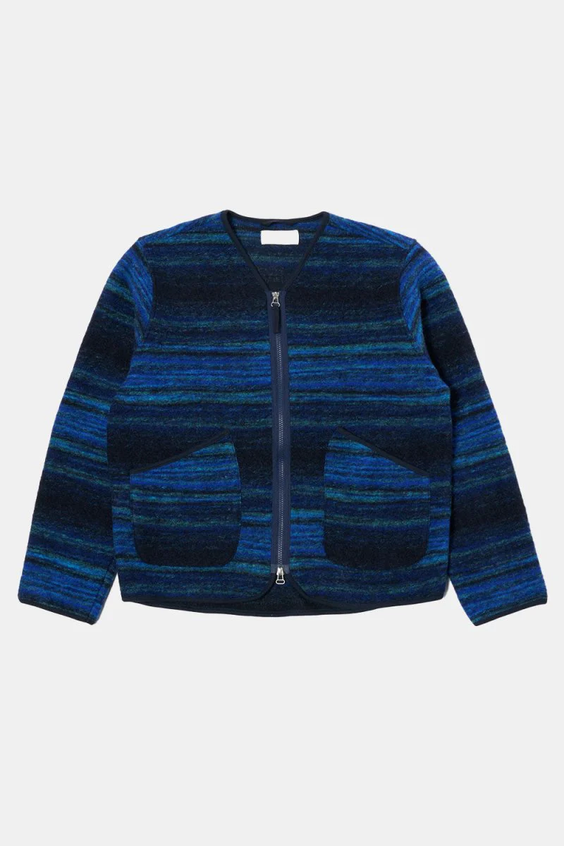 Universal Works Military Liner Jacket (Blue Mississippi Fleece) - Image 2