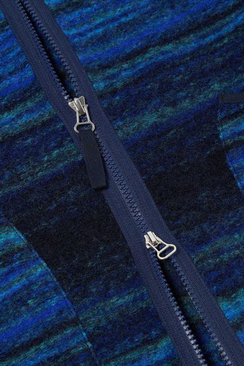 Universal Works Military Liner Jacket (Blue Mississippi Fleece) - Image 4