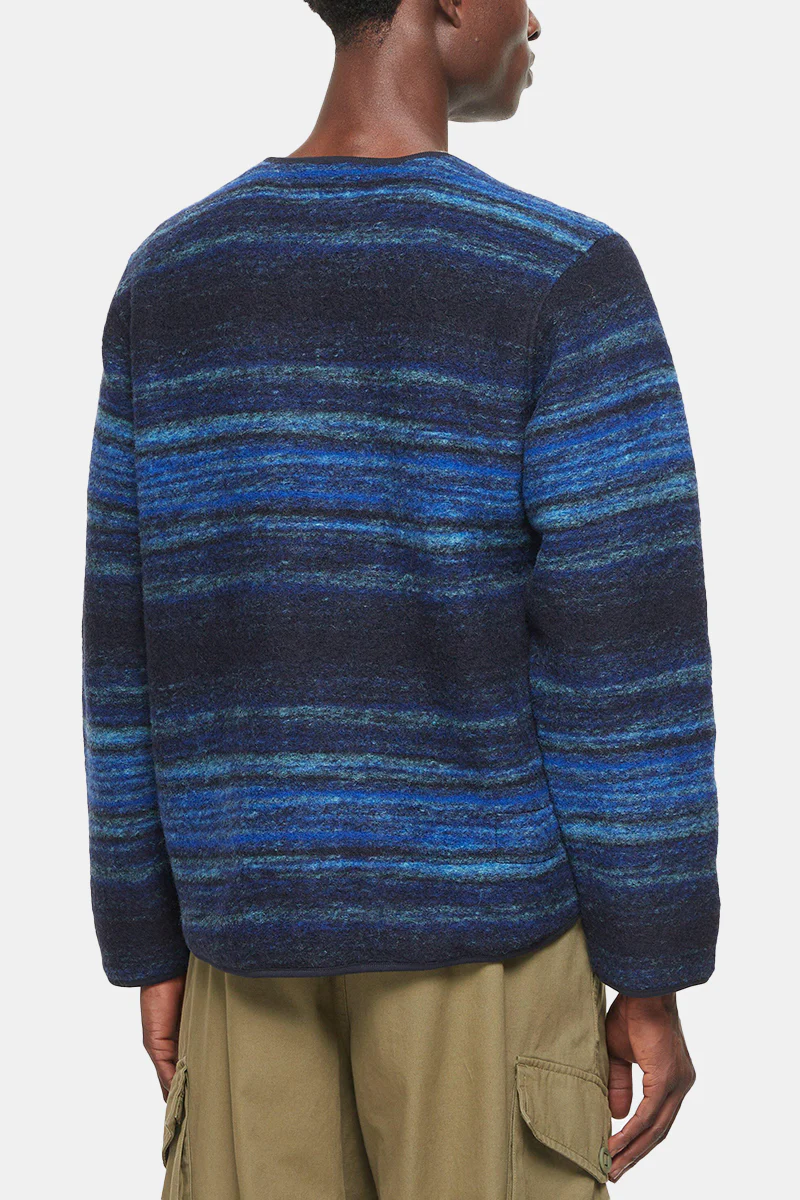 Universal Works Military Liner Jacket (Blue Mississippi Fleece) - Image 9