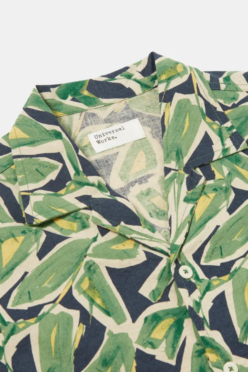 Universal Works Minari Artist Flower Lincot Shirt (Navy) - Image 6