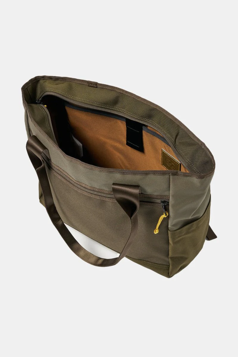 Universal Works x Master-Piece Tote Bag (Olive Recycled Tech Canvas) - Image 2