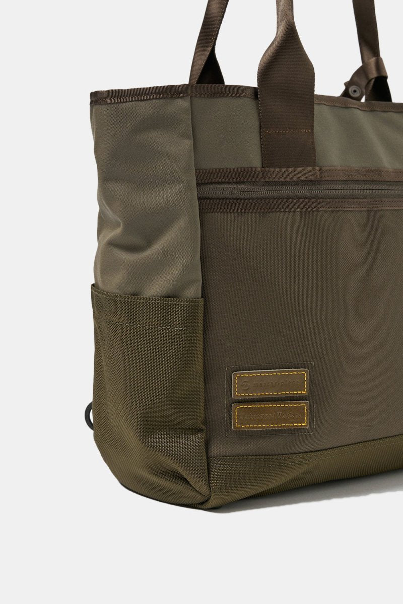 Universal Works x Master-Piece Tote Bag (Olive Recycled Tech Canvas) - Image 3