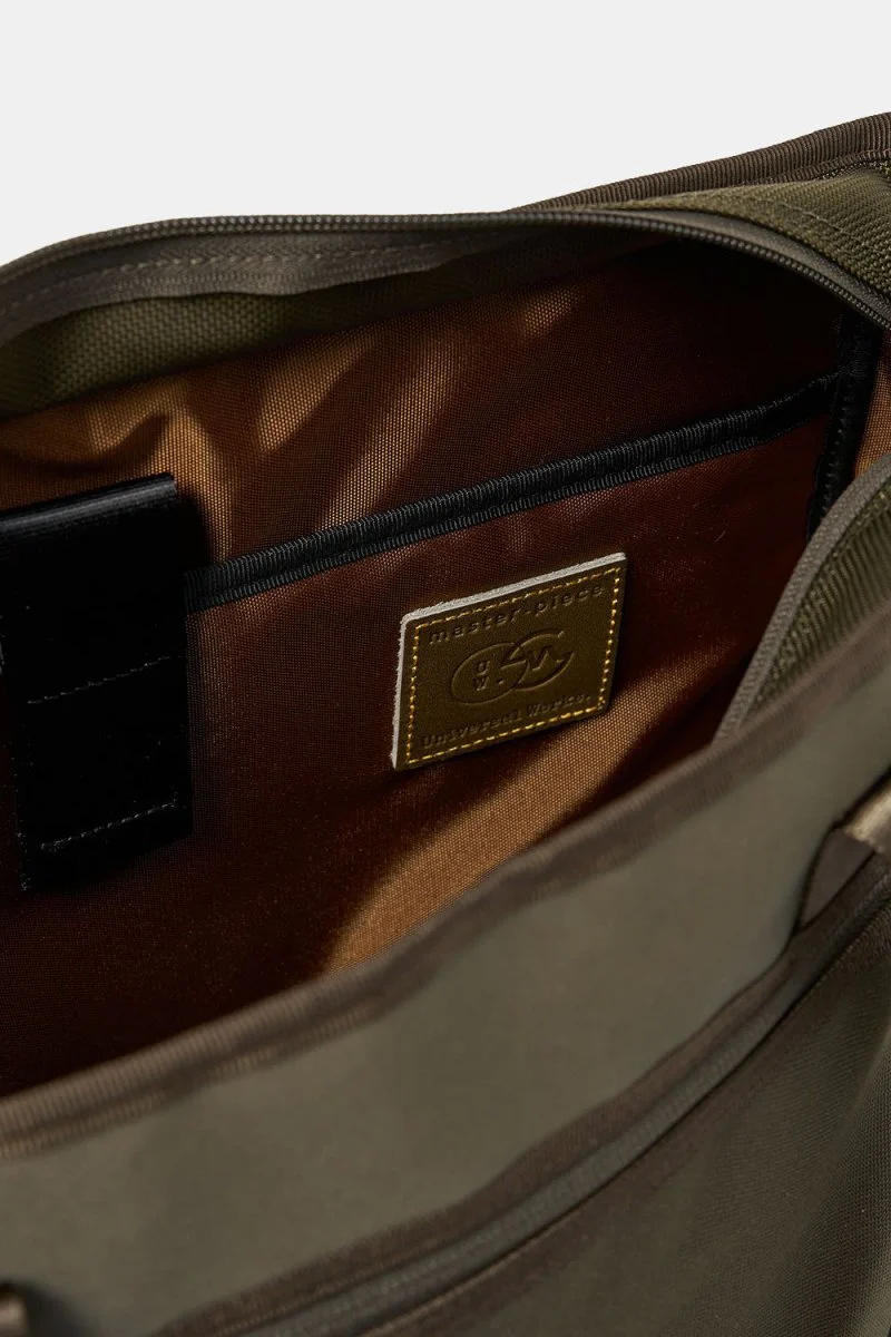 Universal Works x Master-Piece Tote Bag (Olive Recycled Tech Canvas) - Image 4