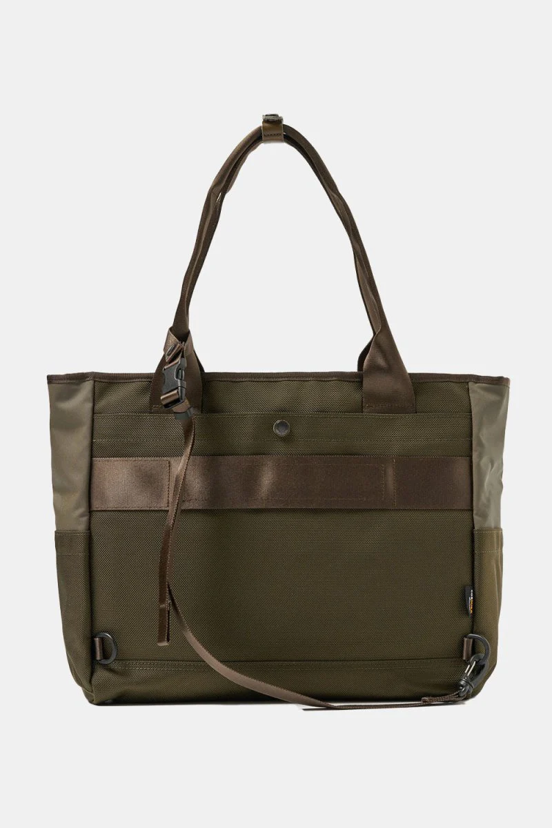 Universal Works x Master-Piece Tote Bag (Olive Recycled Tech Canvas) - Image 8