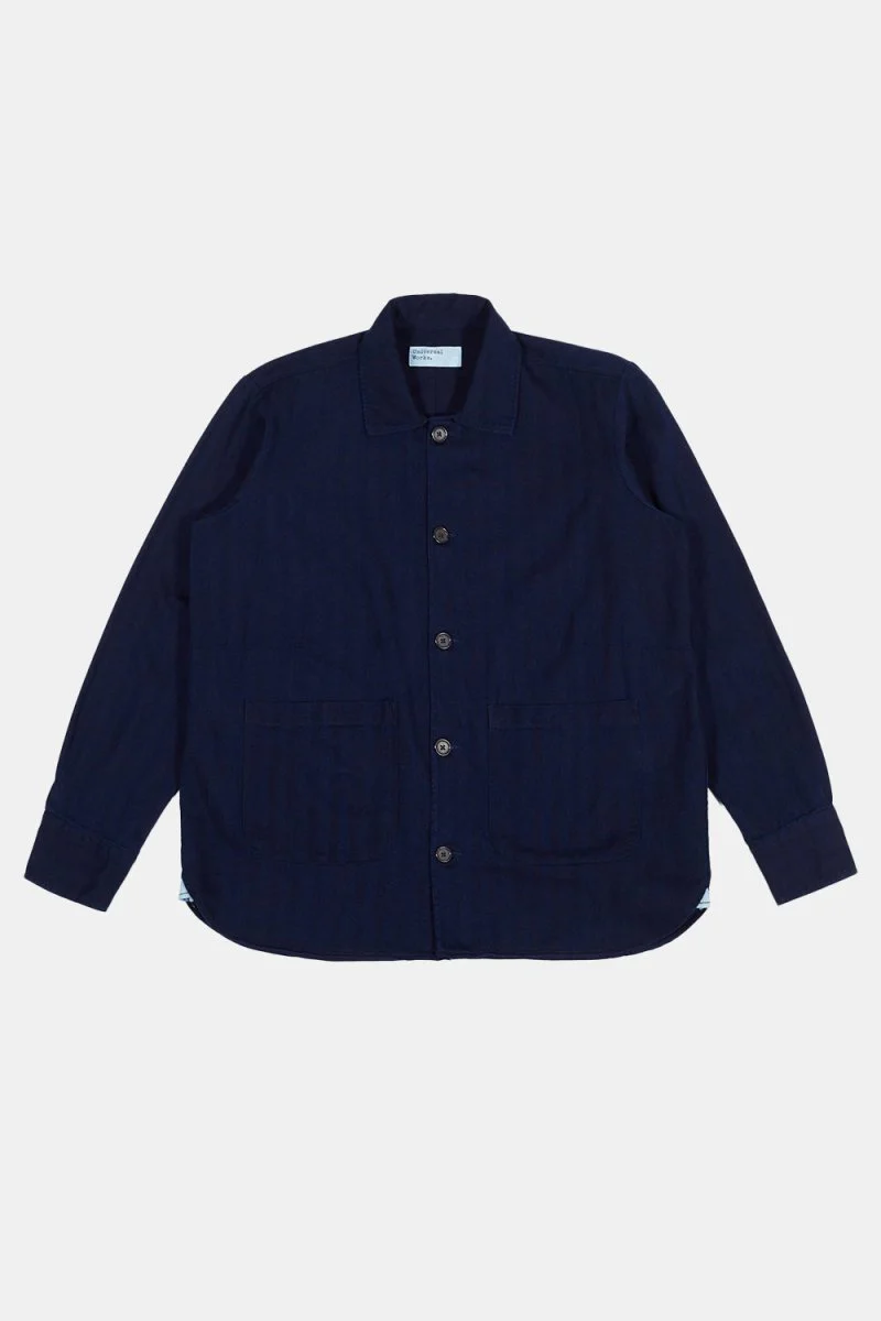 Universal Works Herringbone Denim Travail Shirt (Indigo)